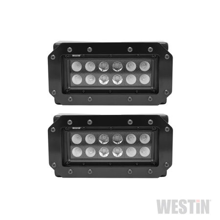 WESTIN AUTOMOTIVE INCLUDES 6 IN LED LIGHTS(SET OF 2)B-FORCE W/WIRING HARNESS HDX FLUSH MOUNT LED KIT 57-0025